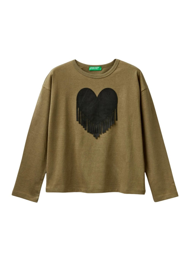 Benetton Long Sleeve T-Shirt with Applique